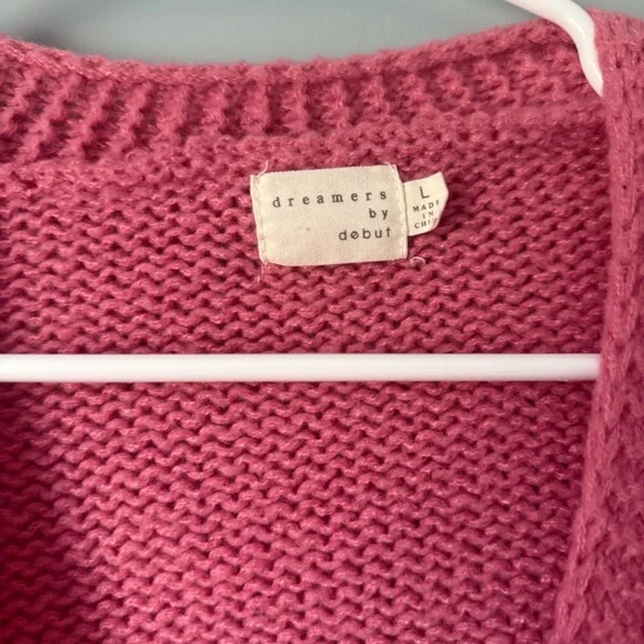 Dreamers By Debut Lemon Pink Sweater Size large - Picture 3 of 6